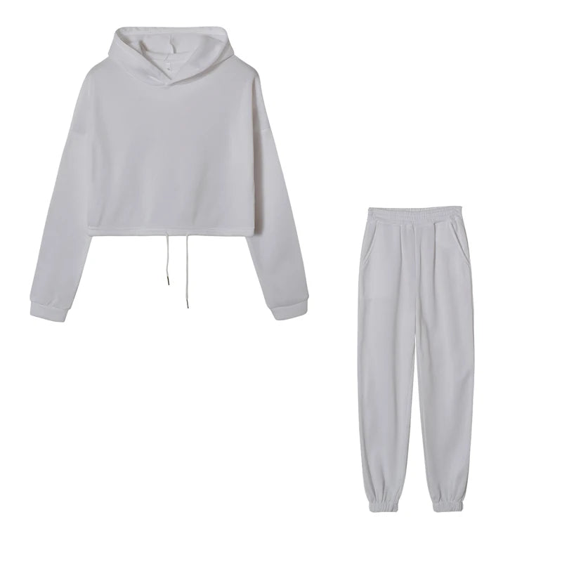 Long-sleeved Sports Casual Suit Waist Two-piece Set Twirly Threads