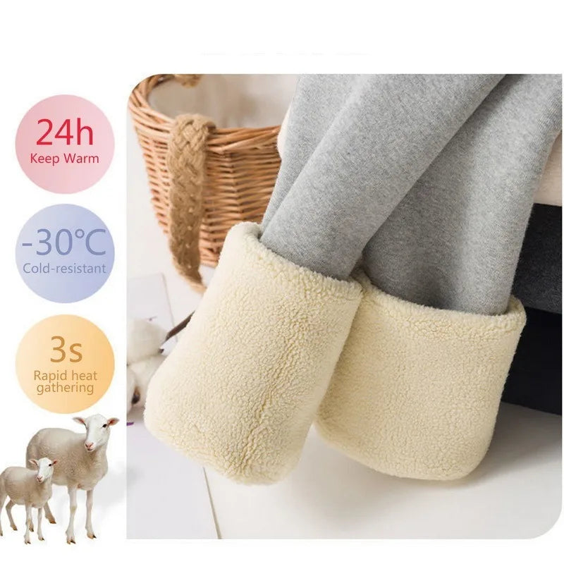 Lamb wool Hight Waist Fleece Butt Lift Leggings Twirly Threads