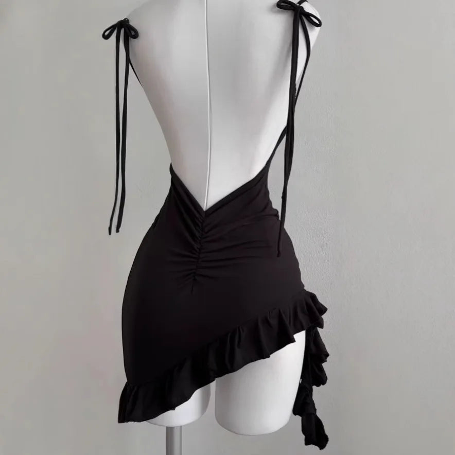Sexy Sleelveless Backless Mini Dress Twirly Threads