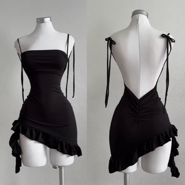 Sexy Sleelveless Backless Mini Dress Twirly Threads