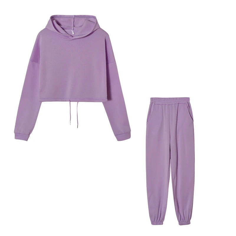 Long-sleeved Sports Casual Suit Waist Two-piece Set Twirly Threads
