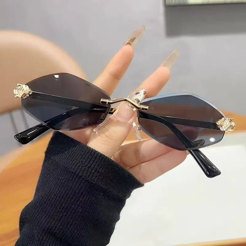 Frameless Rhombus Women's Sunglasses Twirly Threads