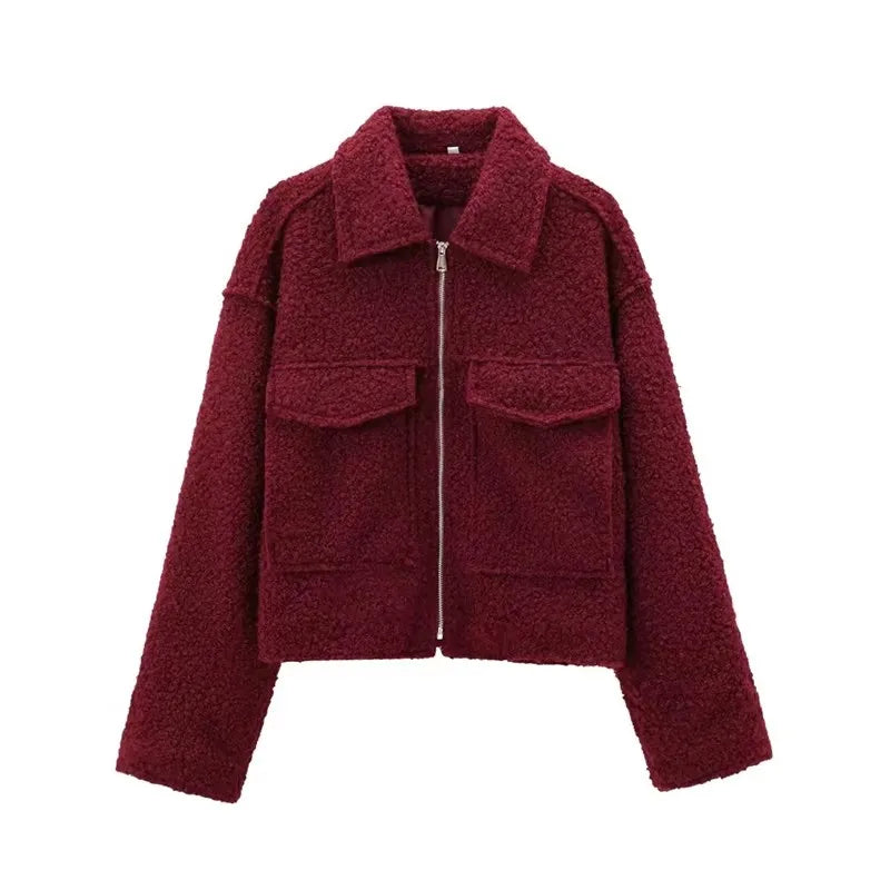 Grey Front Zipper Jackets Vintage Twirly Threads