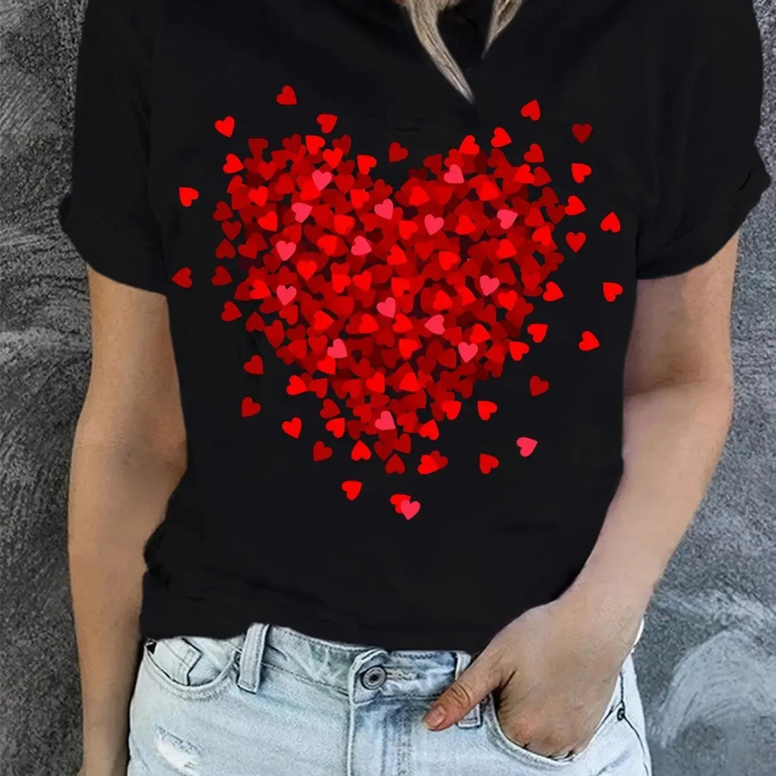 Heart Print T-Shirt Twirly Threads