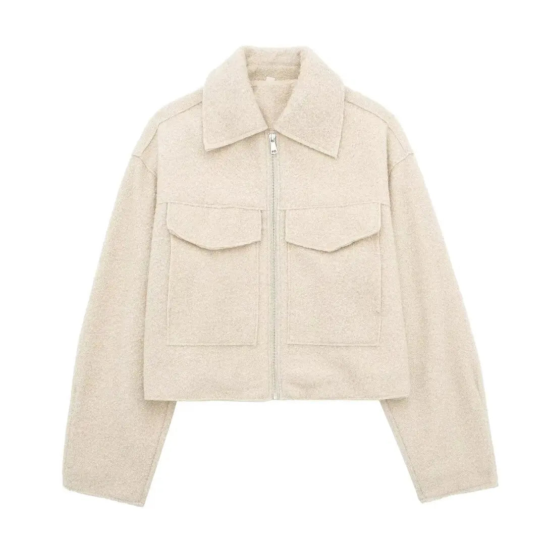 Grey Front Zipper Jackets Vintage Twirly Threads