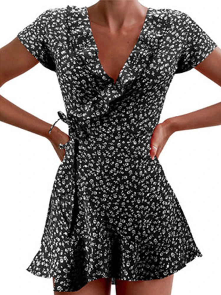 Women’s Floral A-Line Dress Twirly Threads