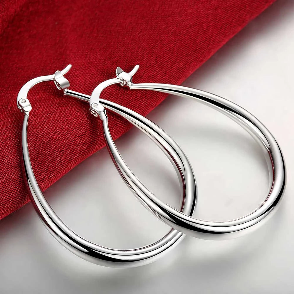 Smooth Circle Big Hoop Earrings Twirly Threads