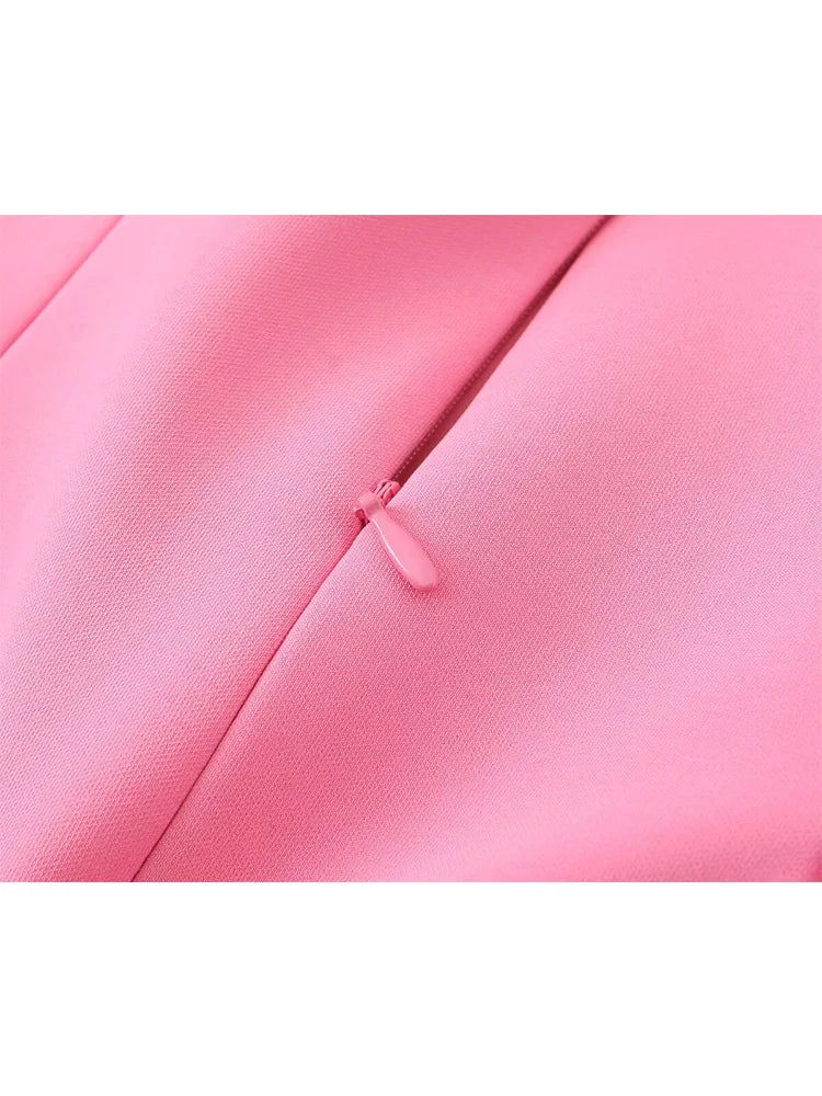 Pink Spaghetti Strap Dress Twirly Threads