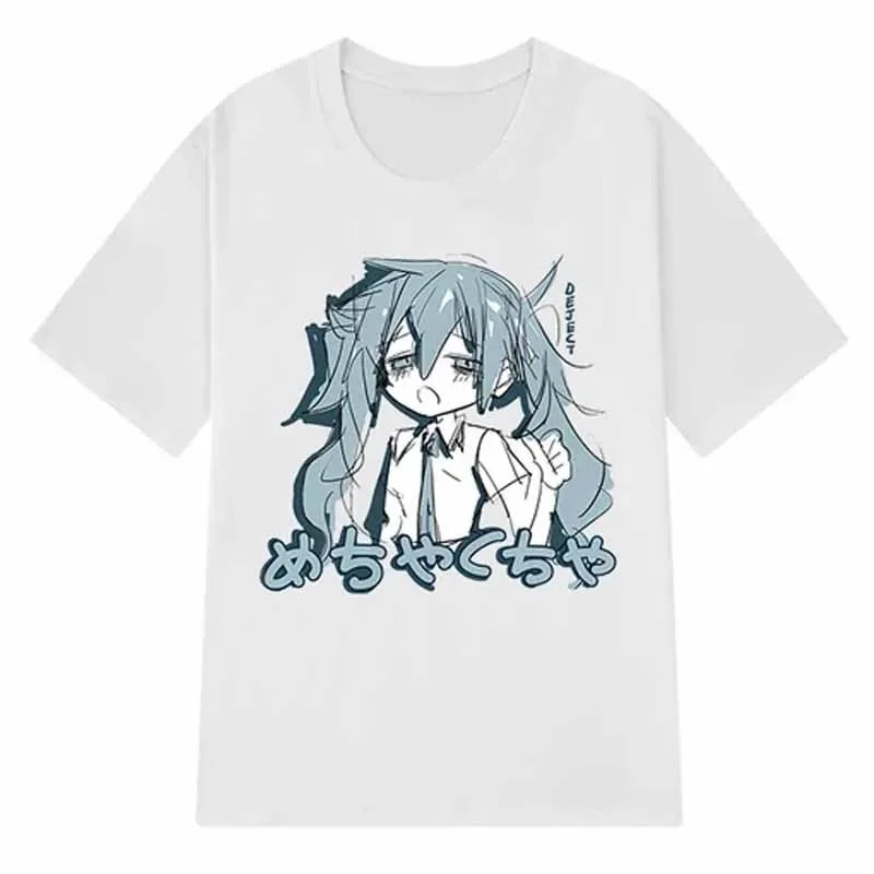Japanese Y2K Anime Women T-shirt Twirly Threads