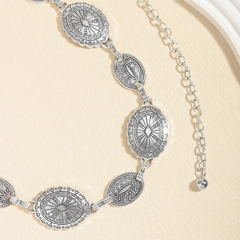 1/2pcs Retro Style WOMEN'S Metal Waist Chain Twirly Threads