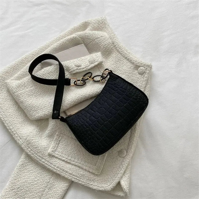 Retro Gentle Temperament Small Square Bag Twirly Threads