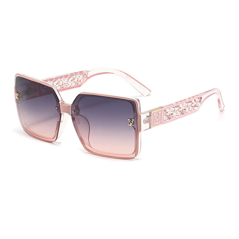 Classic Sunglasses Square Unisex UV400 Shades Twirly Threads