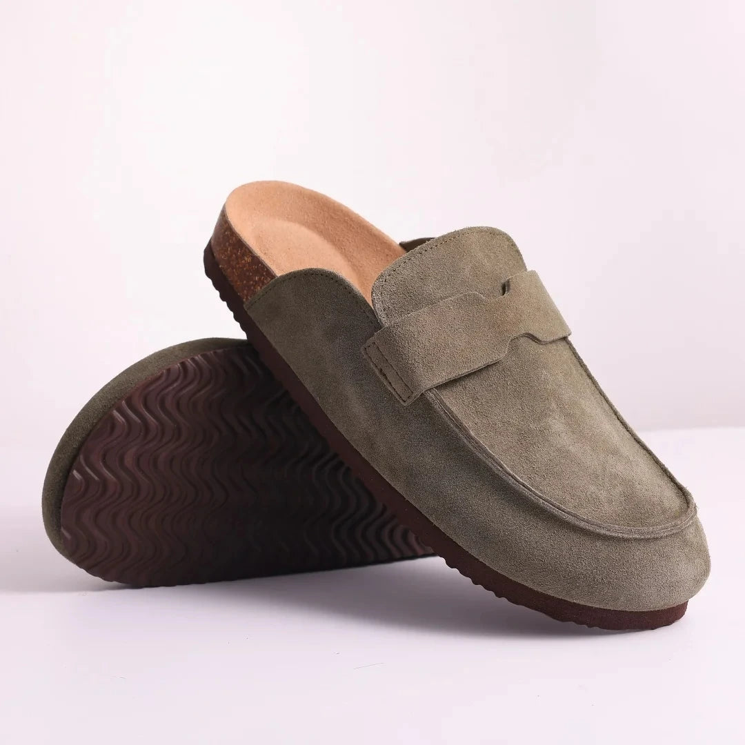 Cork Suede Mules Slippers Women & Men Clogs Twirly Threads