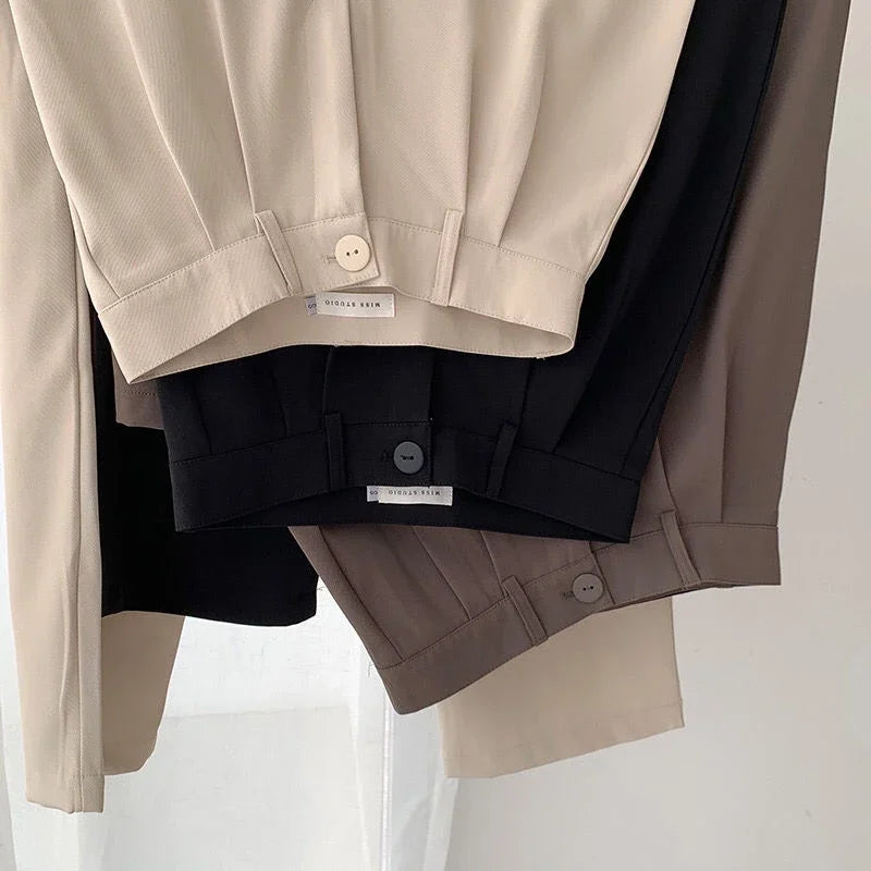 High Waist Women Suit Pants Twirly Threads