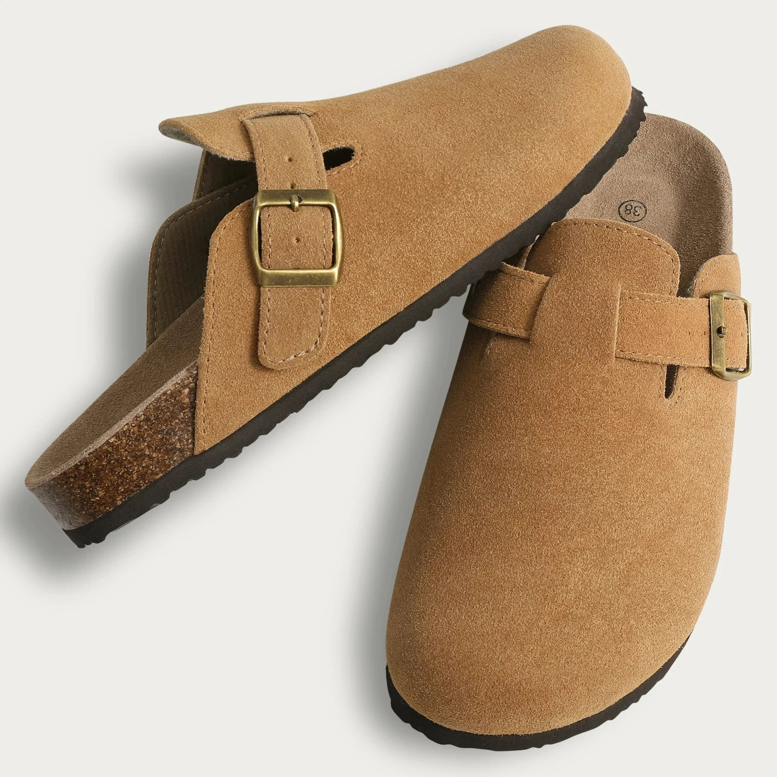 Cork Suede Mules Slippers Women & Men Clogs Twirly Threads