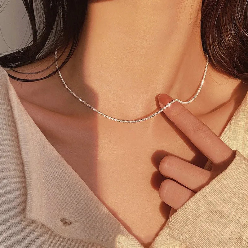 Simple Pearl Beads Necklace Twirly Threads