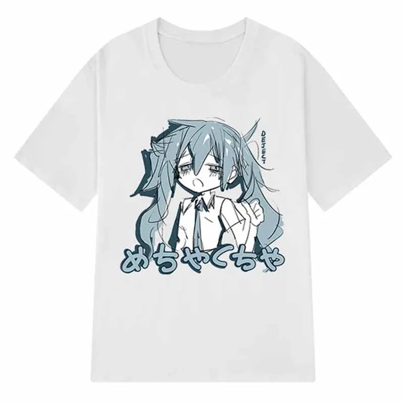 Japanese Y2K Anime Women T-shirt Twirly Threads