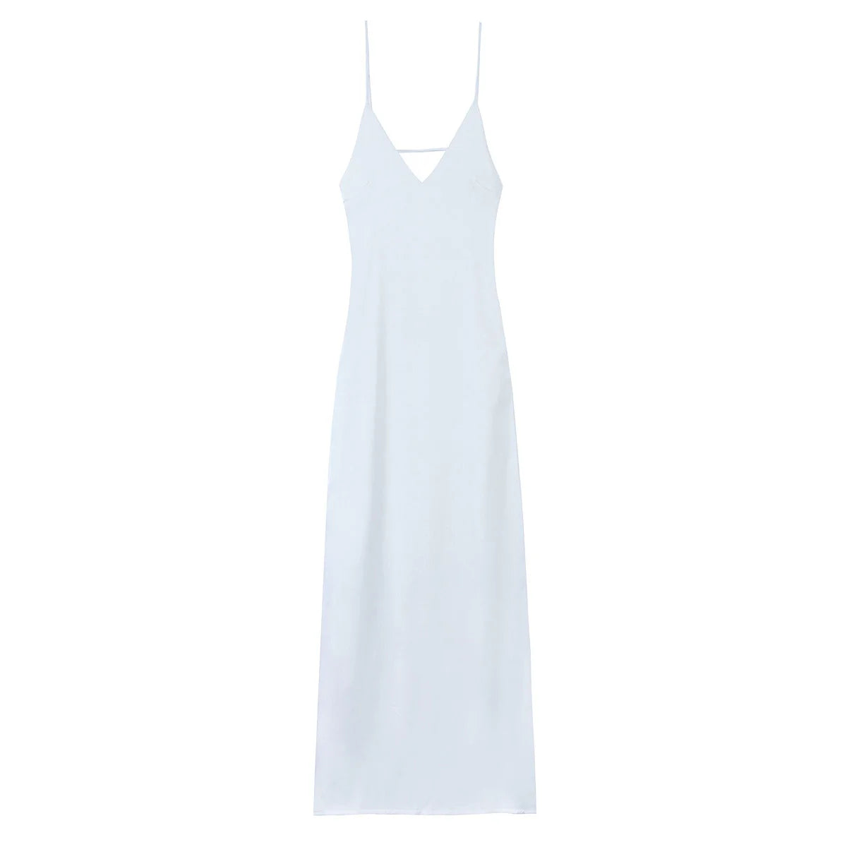 Yellow Stain V Neck Sling Dress Twirly Threads