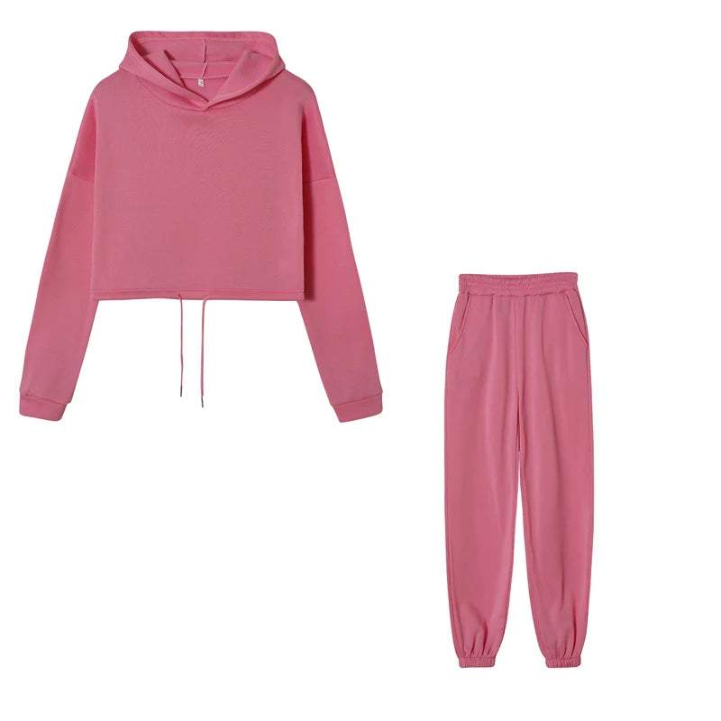 Long-sleeved Sports Casual Suit Waist Two-piece Set Twirly Threads