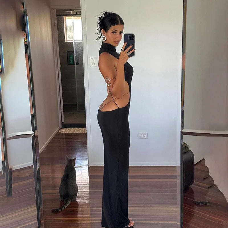 Backless Bandage Butterfly Long Dress Twirly Threads