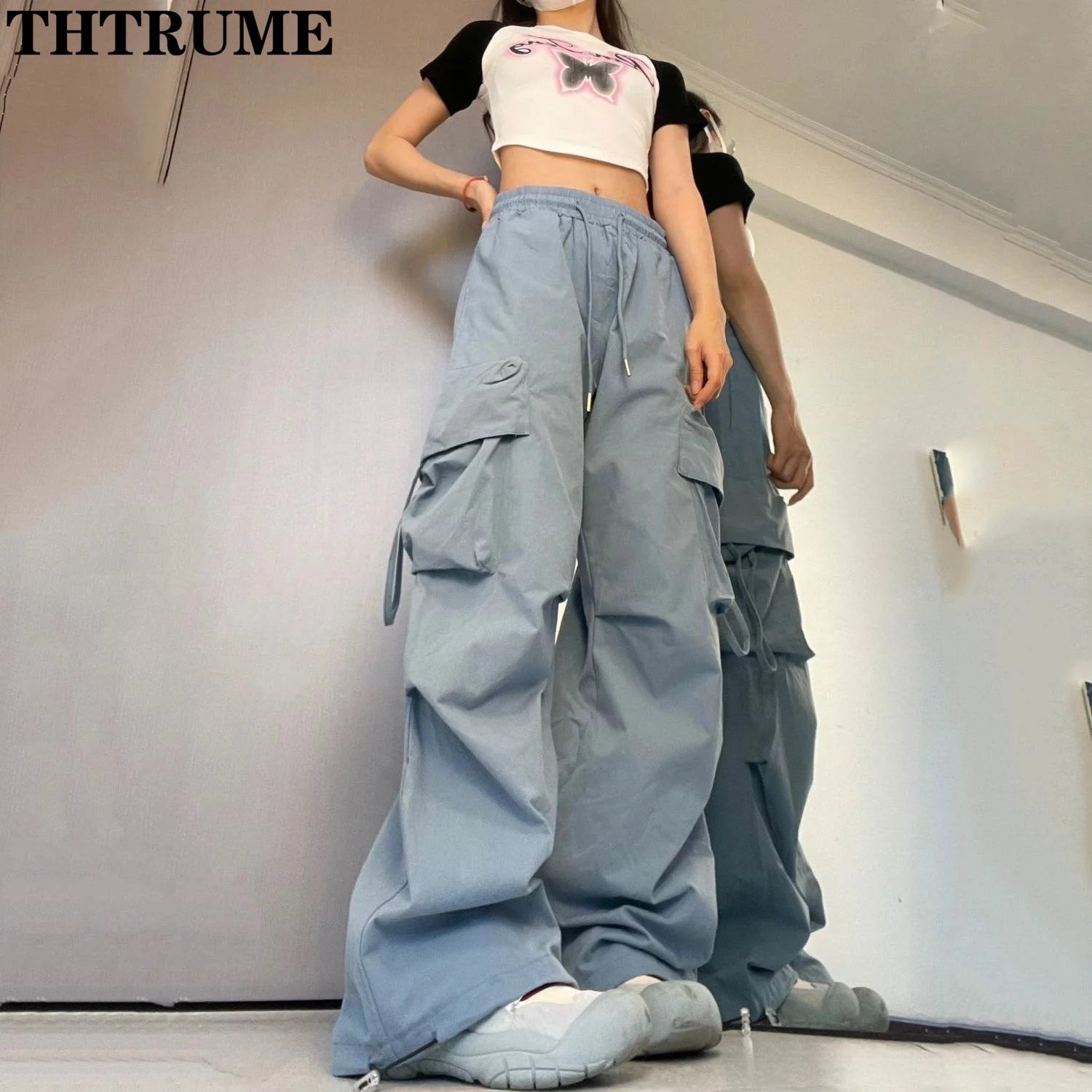 Retro Vintage High Street Baggy Pants Twirly Threads