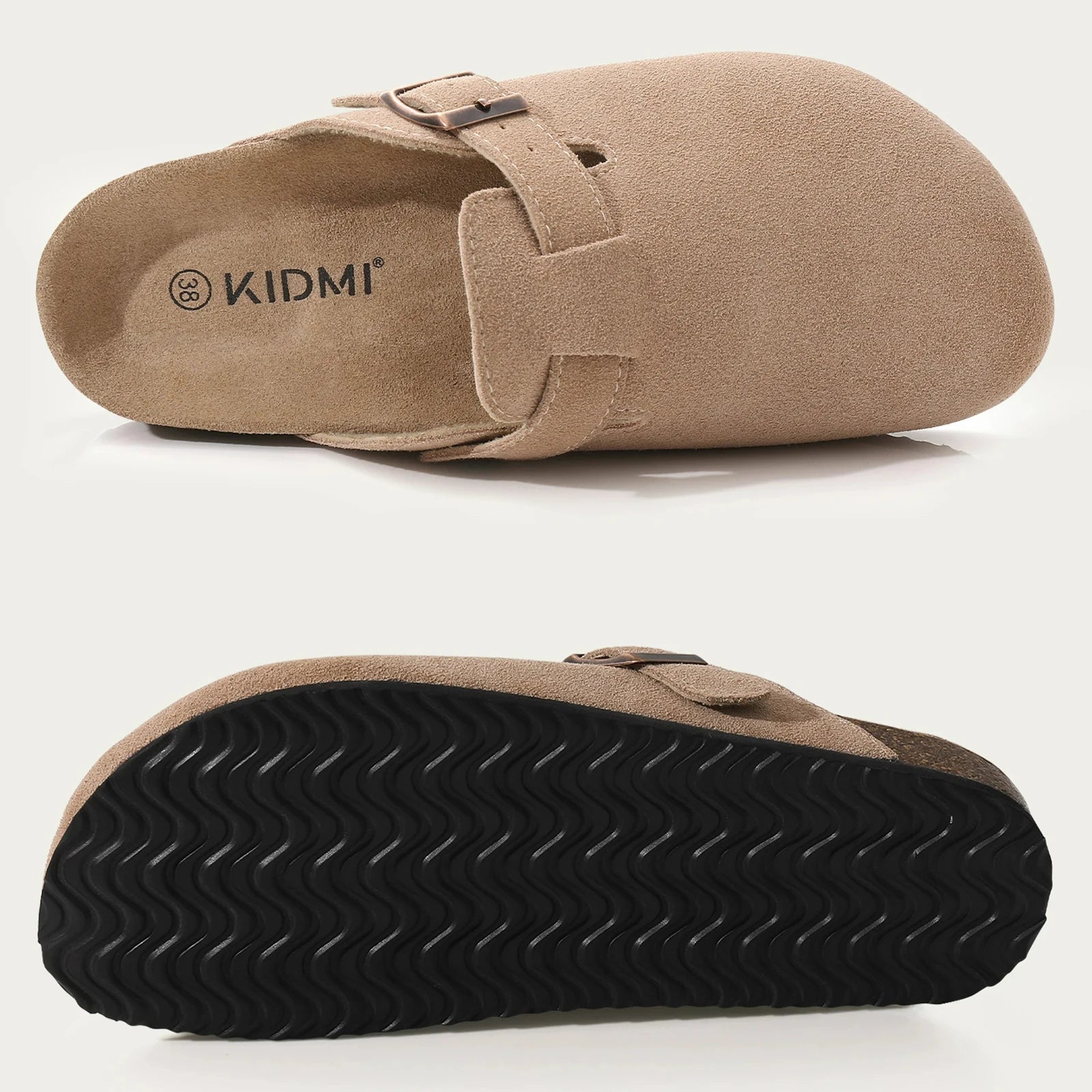 Cork Suede Mules Slippers Women & Men Clogs Twirly Threads