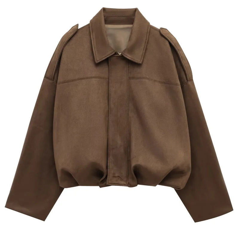 Bomber Jacket Sleeve Suede Jacket Twirly Threads