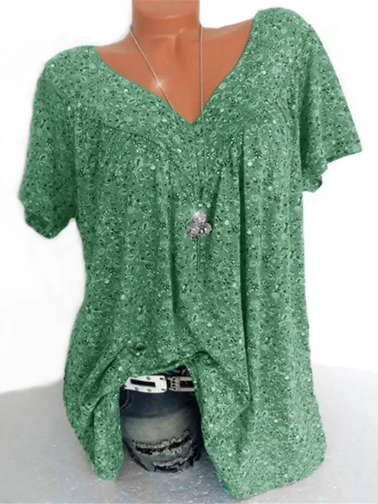 Sleeveless Long Tank T-Shirt V-Neck Twirly Threads