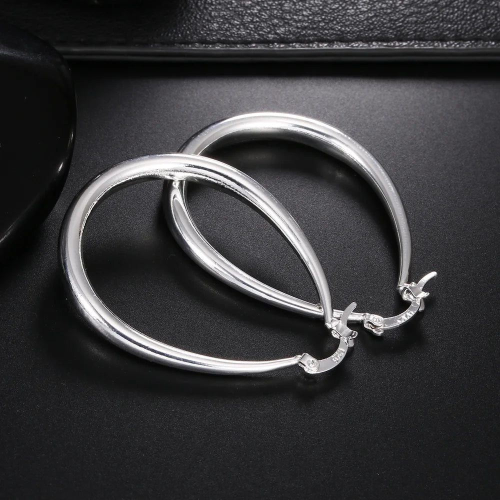 Smooth Circle Big Hoop Earrings Twirly Threads