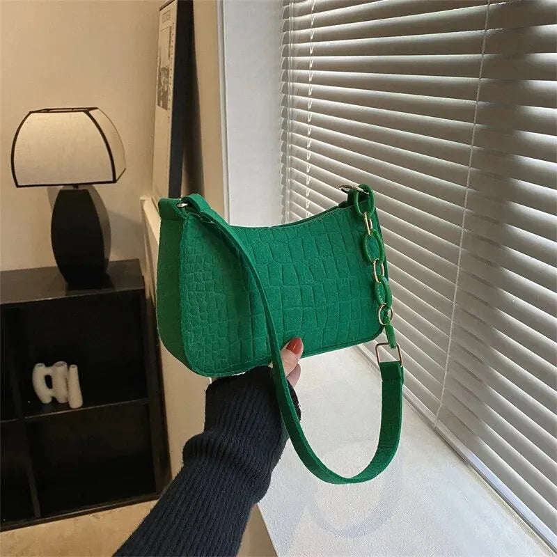 Retro Gentle Temperament Small Square Bag Twirly Threads