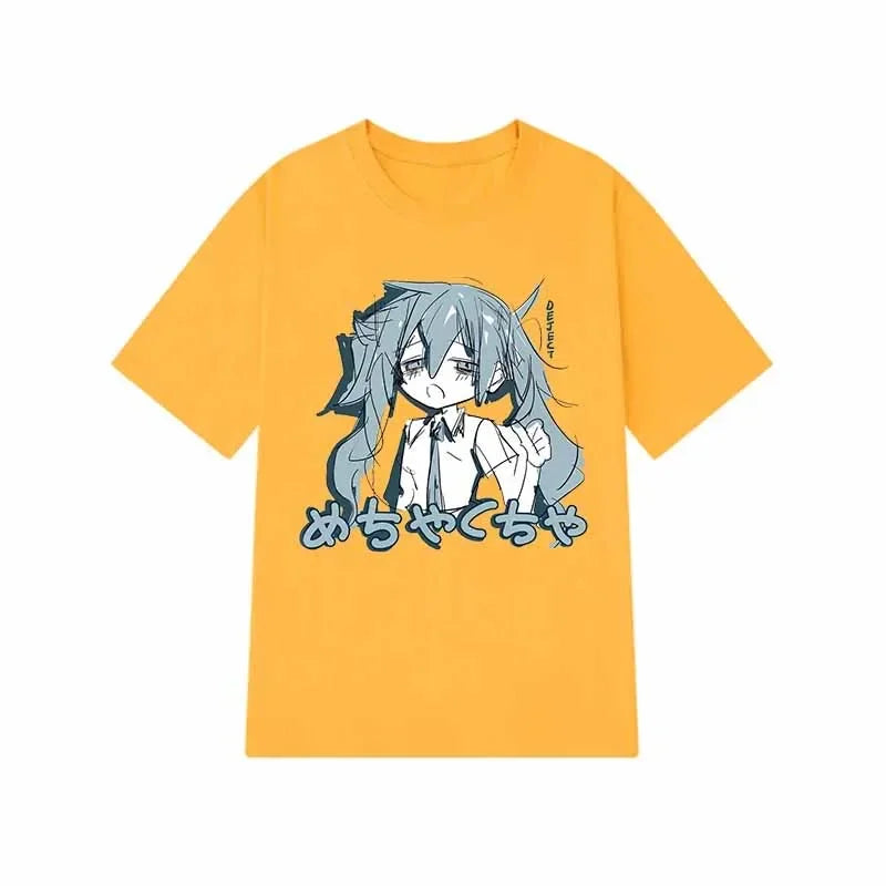 Japanese Y2K Anime Women T-shirt Twirly Threads