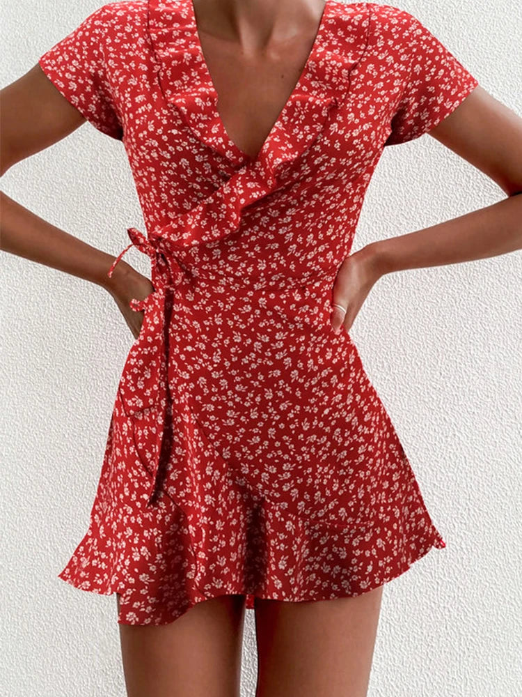 Women’s Floral A-Line Dress Twirly Threads