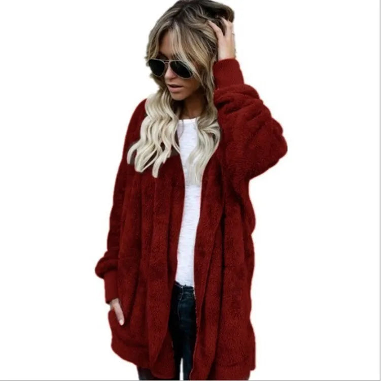 Autumn Winter Double Fleece Cardigan Twirly Threads